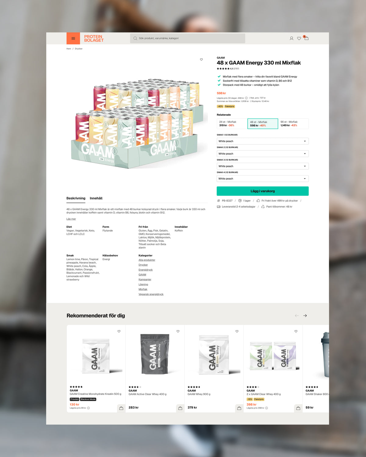 Proteinbolaget - Product page - Bundle with infinite options - Shopify Plus